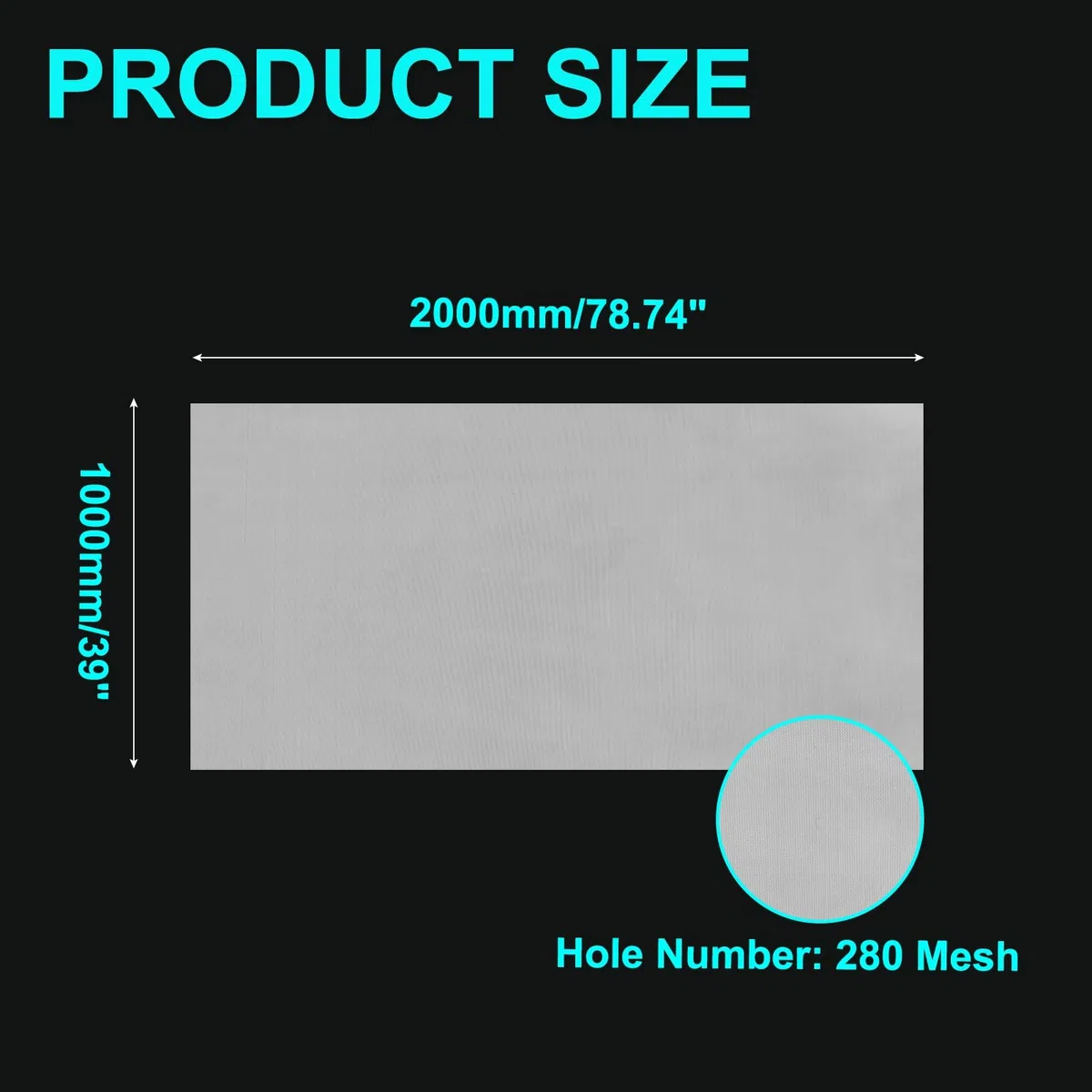 QUARKZMAN Filtro A Maglia Di Nylon Per Vernice 280 Mesh Rete Tessuta Telo Filtro (78"x 39") Per Vernice, Home Brewing, Bianco
