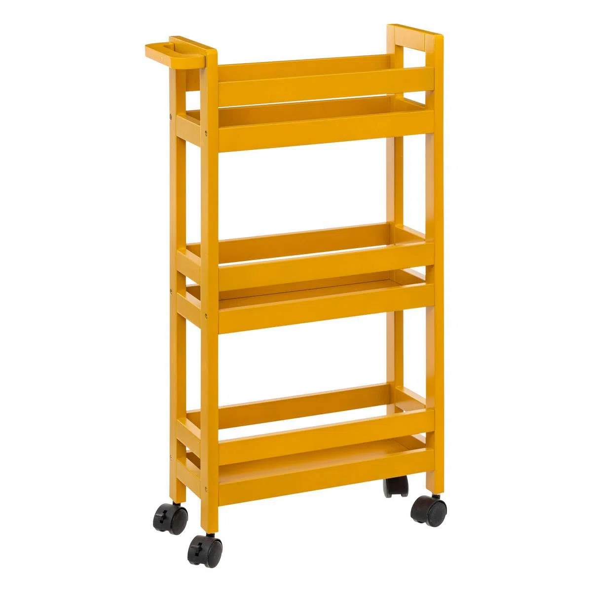 5five - carrello a 3 livelli su ruote colorama giallo senape