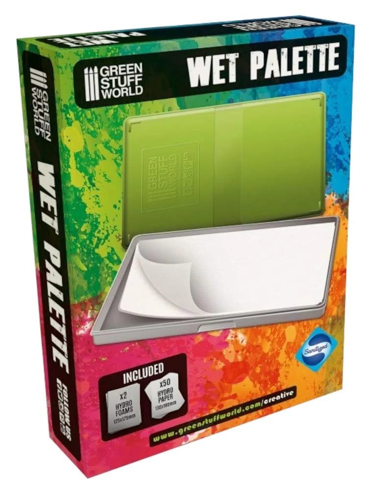 Green Stuff World Wet Palette- Wet Palette XL Antibatterica per dipingere figure in miniatura con colori acrilici
