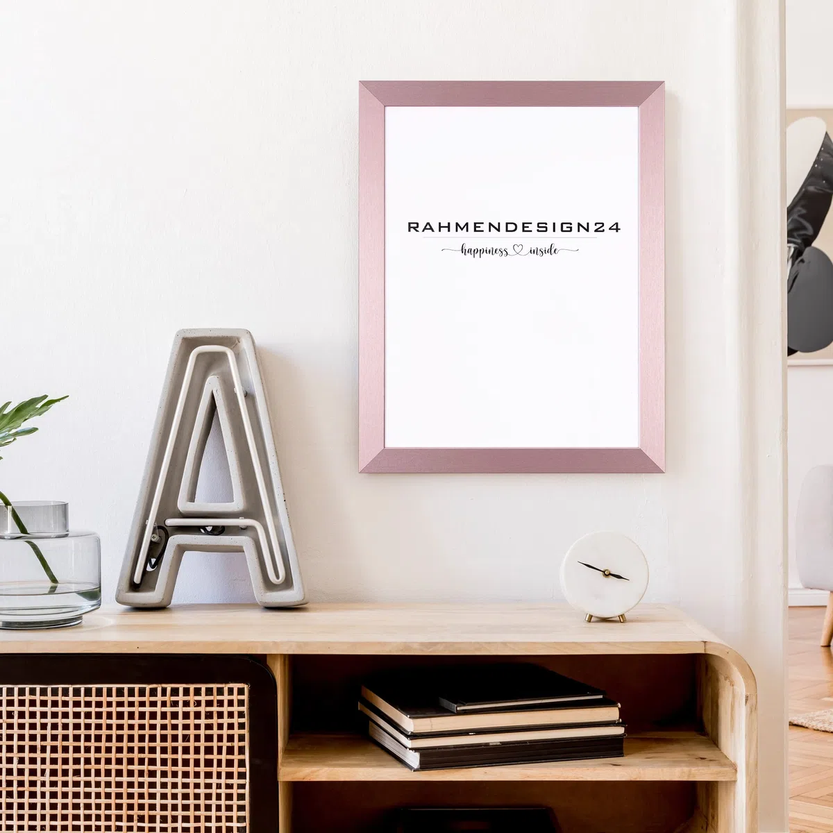 Cornice portafoto Puzzlerahmen | Oro rosa 21 x 29,7 cm (DIN A4) | Vetro acrilico ANTIREFLEX/ANTIRIFLESSO | Cornice da galleria, cornice intercambiabile, decorazione per parete e tavolo