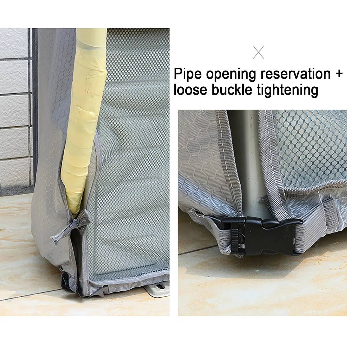 Copri Condizionatore da Esterno, Copertura Condizionatore Esterno e Coperture per Copri Motore Condizionatore Esterno(White,86x56x33 cm/34x22x13 in)