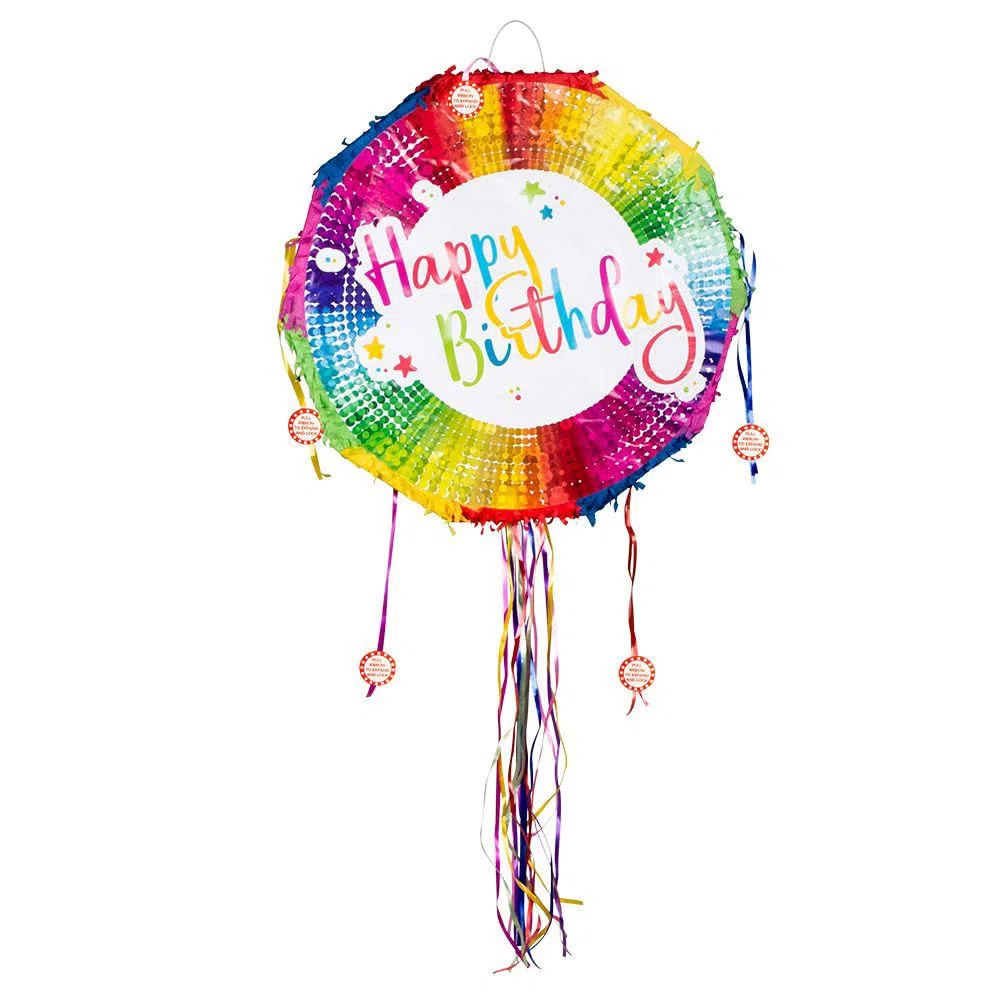 Boland Pignatta Happy Birthday grande (44x44cm) con nastri