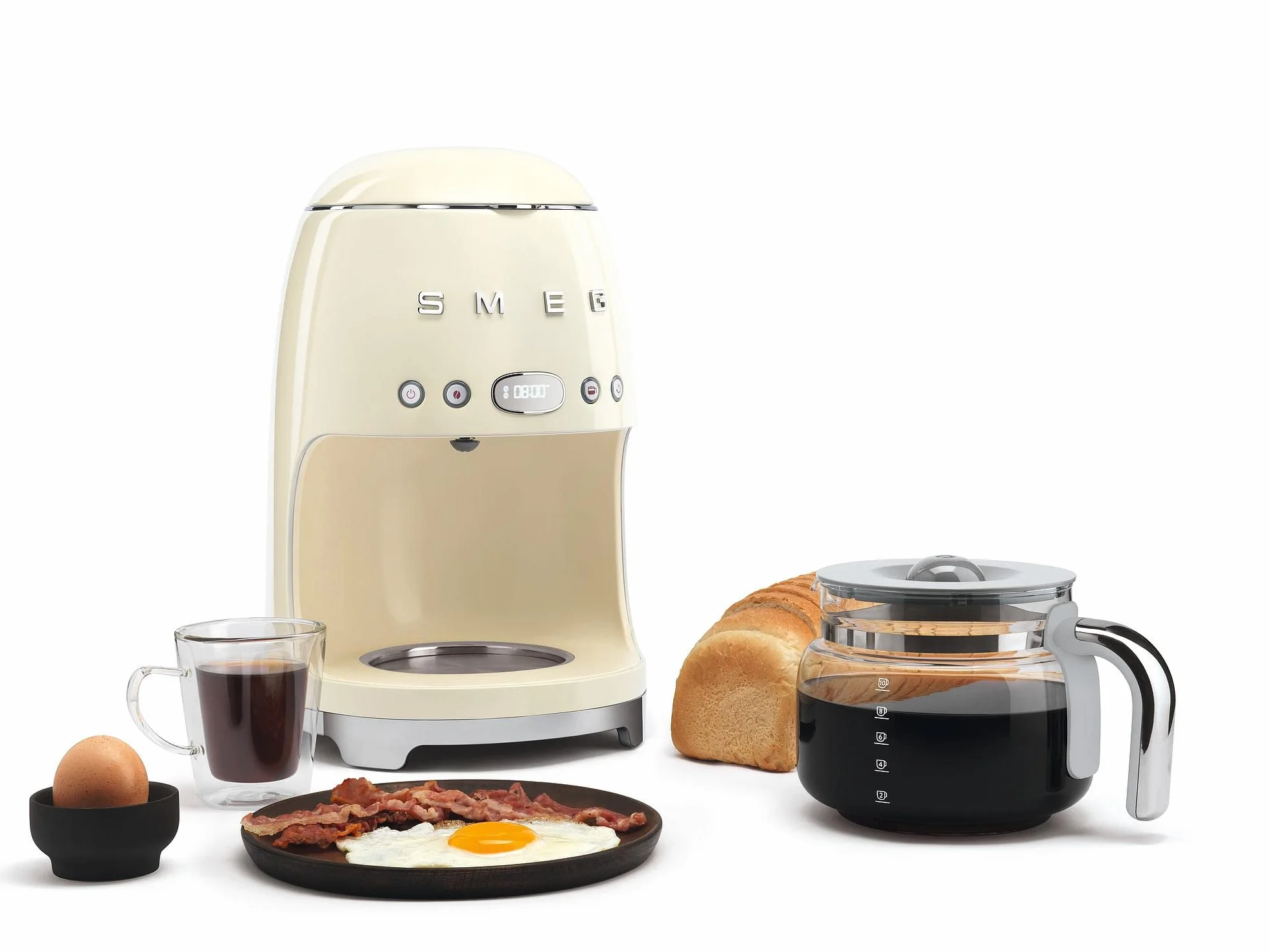 Smeg DCGC01 Replacement 10 Cup Coffee Pot - Glass Coffee Carafe for DCF02 Drip Coffee Maker Machine