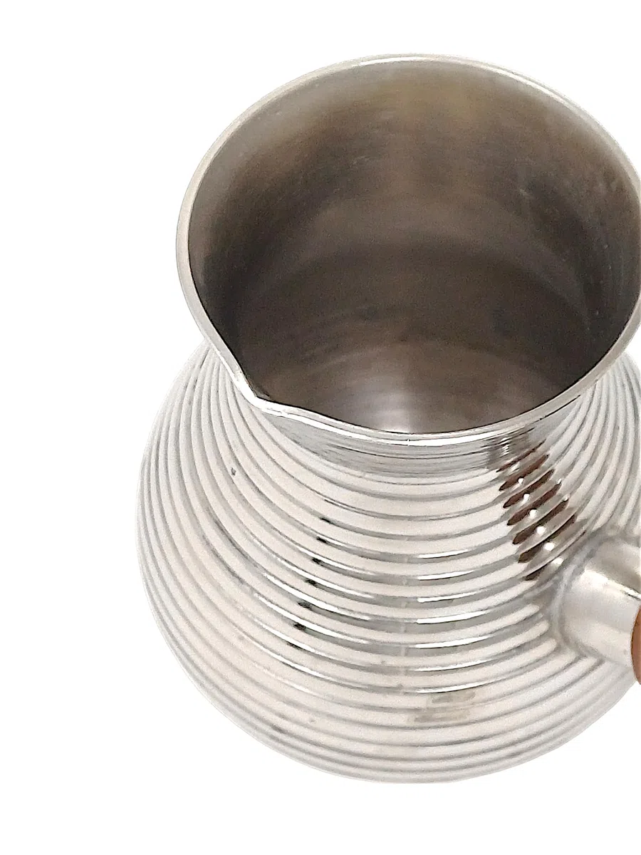 Caffettiera Cezve/Turka 300 ml oro ottone/nichel manico in legno rimovibile