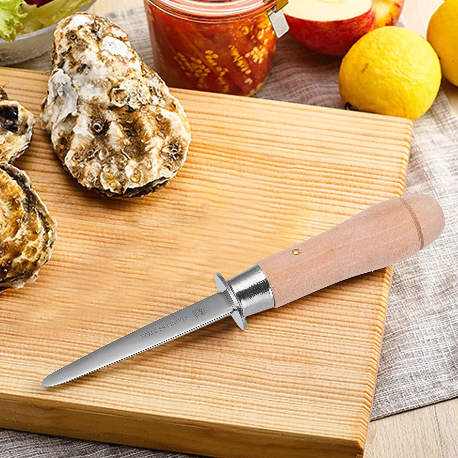 Seafood Apriostriche, Coltello per ostriche in Acciaio Inossidabile, Strumento per Aprire le Ostriche, Coltelli per Sgusciare le Ostriche, Coltello per Sgusciare le Ostriche, Coltello per Ostriche di