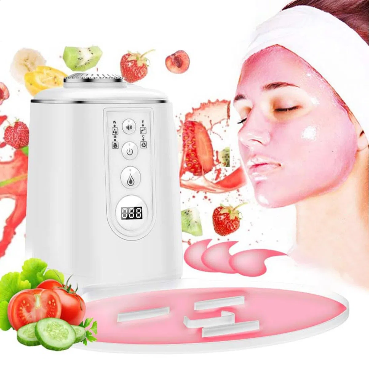 Macchina per la creazione di maschere per il viso, crea il tuo kit per maschere per il viso,Macchina automatica per impacchi facciali - Smart Face Masque Maker con voce, prodotto per la cura della pel