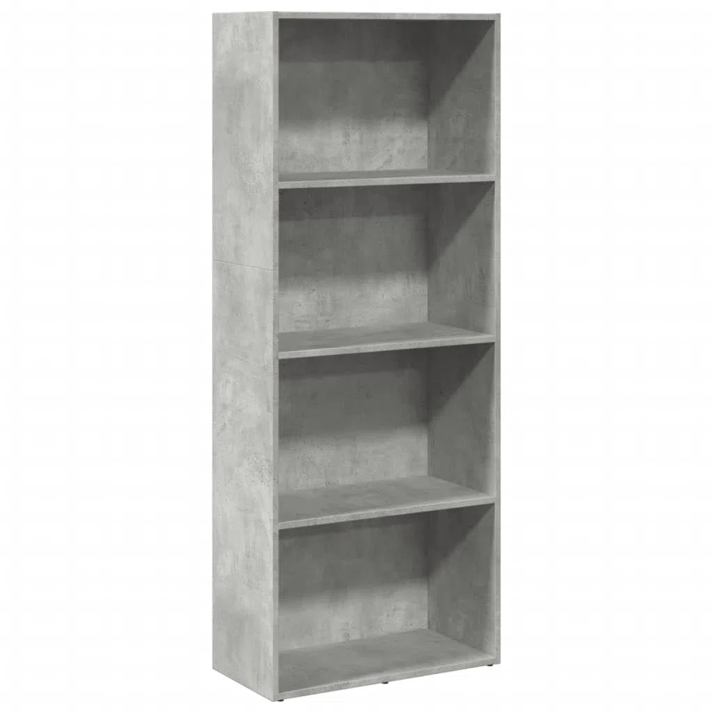 vidaXL Libreria Grigio Cemento 60x30x152 cm in Legno Multistrato, scaffale per Libri, scaffale, scaffale Contenitore, armadietto portaoggetti