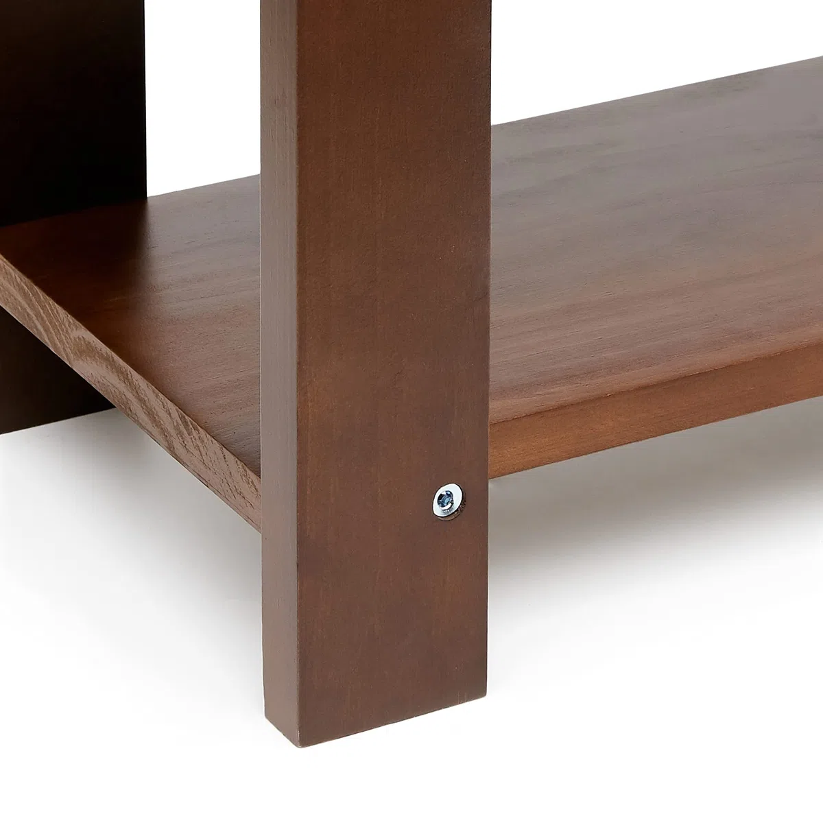 Amazon Basics Panca portaoggetti da ingresso, in legno di pino massiccio, scarpiera, a 3 livelli, per corridoio, in legno di pino massiccio, Espresso, 70 x 26 x 45 cm