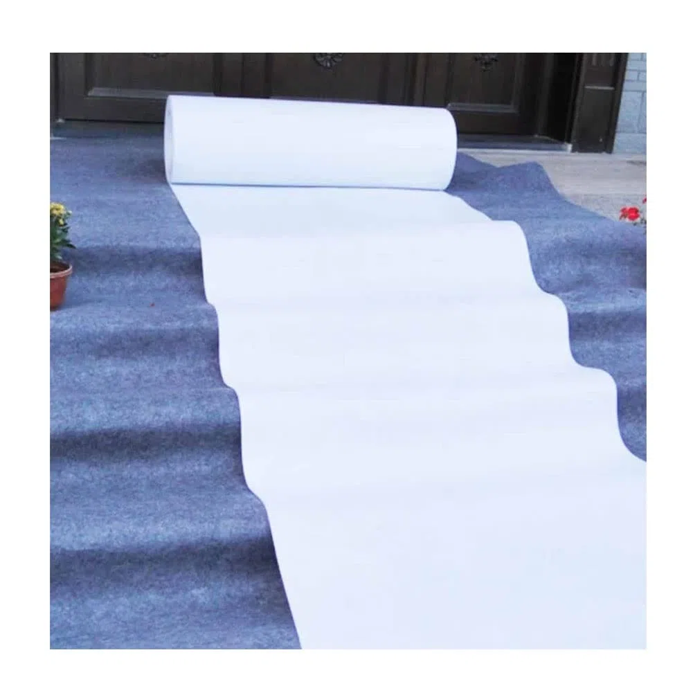 Corridore della Navata Nuziale Bianco Tappeto per Pista da Corridoio, Spessore 70 G/mq, Decorazione Essenziale per Feste di Natale per La Passerella degli Accessori del Corridoio della Chiesa (Colore