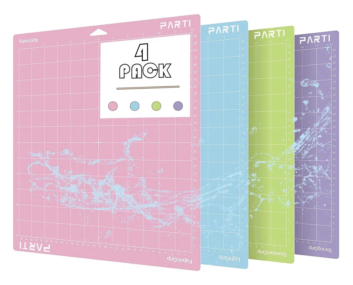 Tappetino da Taglio per Cricut Maker 3/Explore Air 2/3, Silhouette Cameo 4/3/2/1 - Autoadesivo (30,5x30,5 cm) - 4 Pezzi