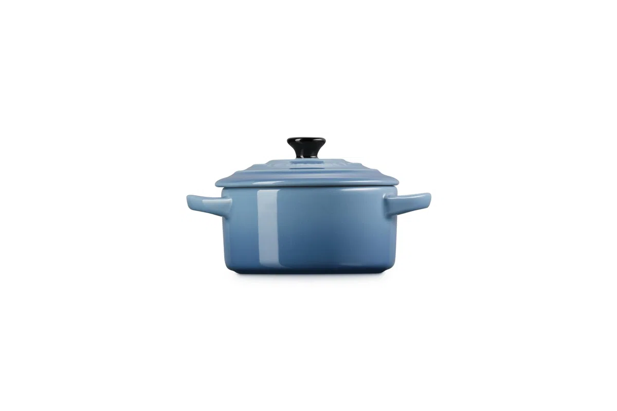 Le Creuset Mini cocotte rotonda in gres vetrificato, 250 ml, ⌀ 10 cm, Chambray, 71901104340100
