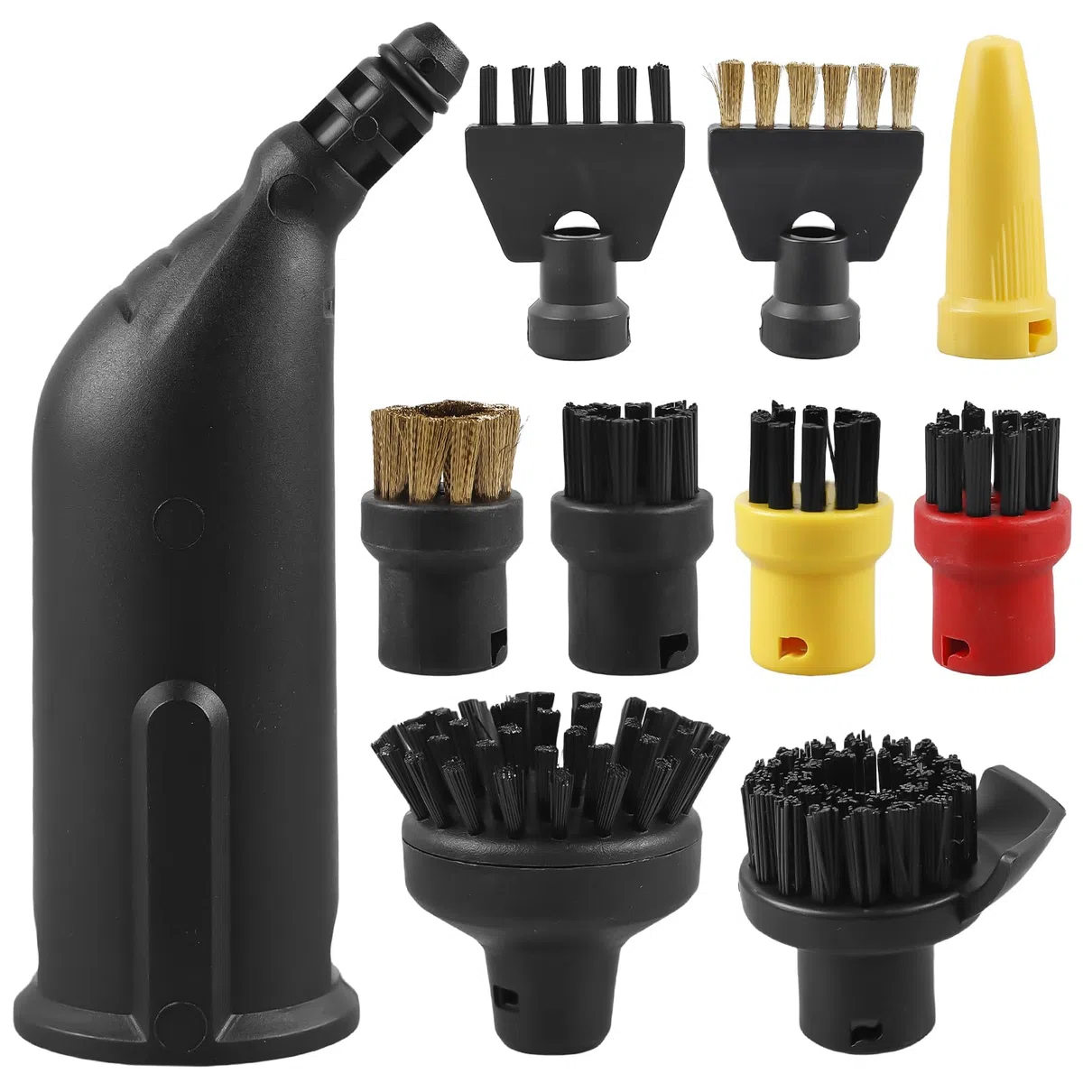 10 pezzi pulitore a vapore accessori per Kärcher, accessori per Kärcher SC1 SC2 SC3 SC4 SC5, accessori per pulitore a vapore Kärcher spazzola rotonda grande, spazzola per la pulizia, spazzole