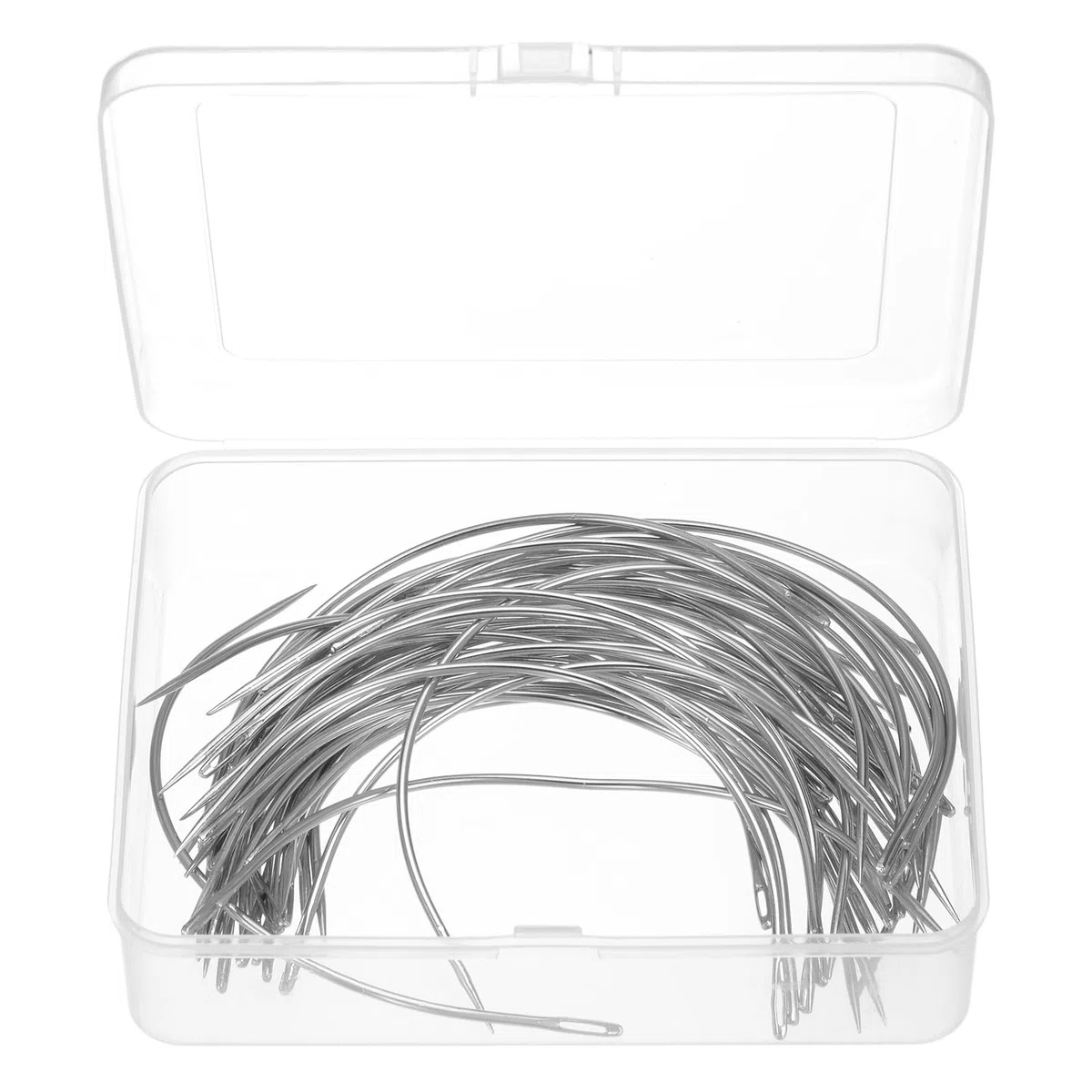 QUARKZMAN 50pz Curvo Aghi 6" C Tipo Tessitura Cucito Aghi Parrucca Realizzare Tappezzeria Grande Occhiello per Tappeto Pelle Tela Riparazione Bloccaggio Maglia