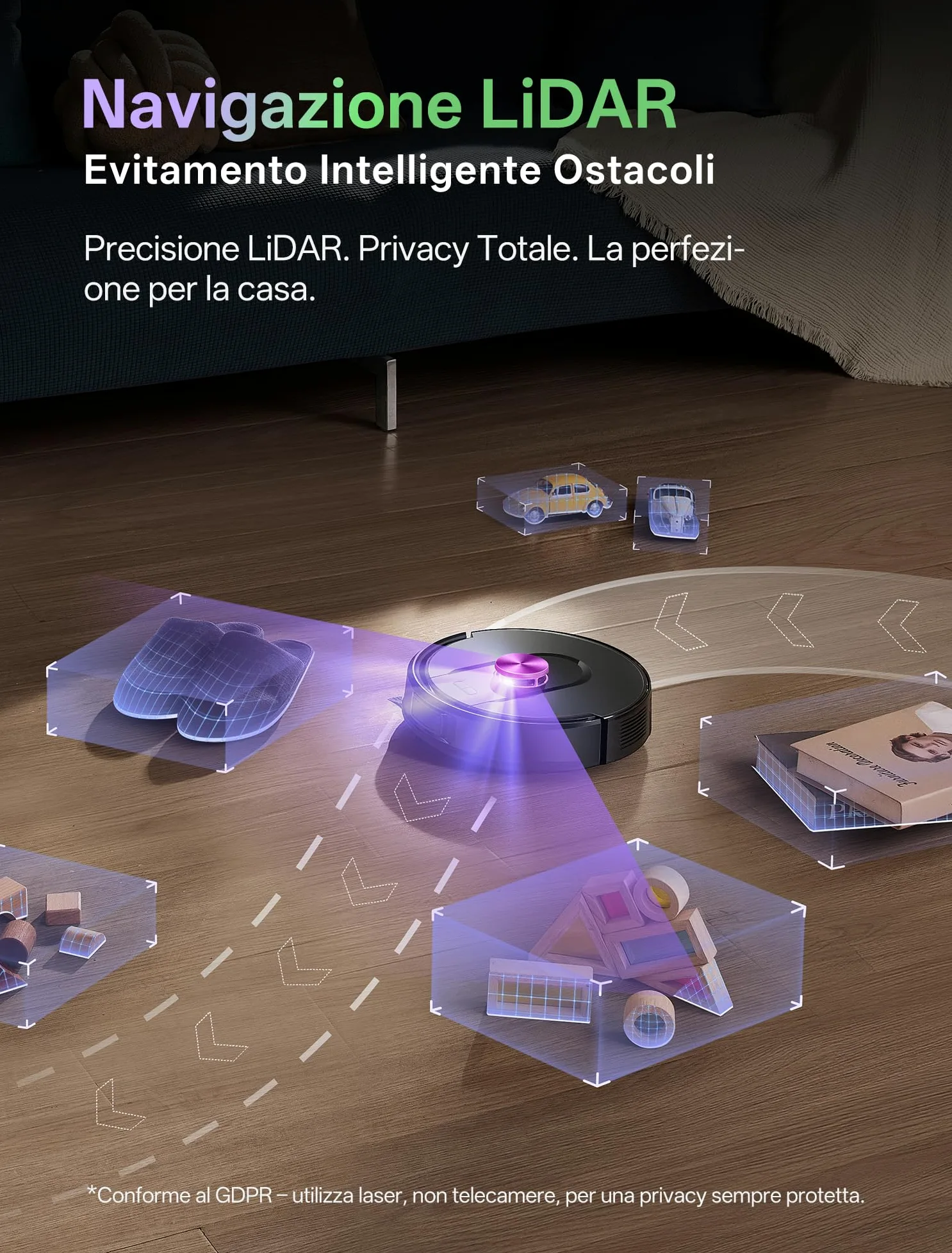 Vexilar Upgrade Robot Aspirapolvere Lavapavimenti con Mappatura 15000Pa,3 Ore Autonomia,Senza Sacco W15 Aspirapolvere Robot Lavapavimenti,Svuotamento Automatico