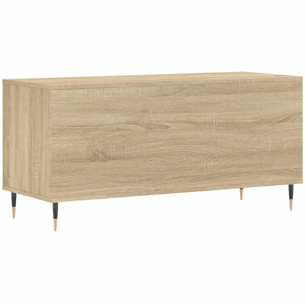 vidaXL Armadio a dischi, supporto giradiscos, credenza da soggiorno moderna in legno di ingegneria Rovere Sonoma