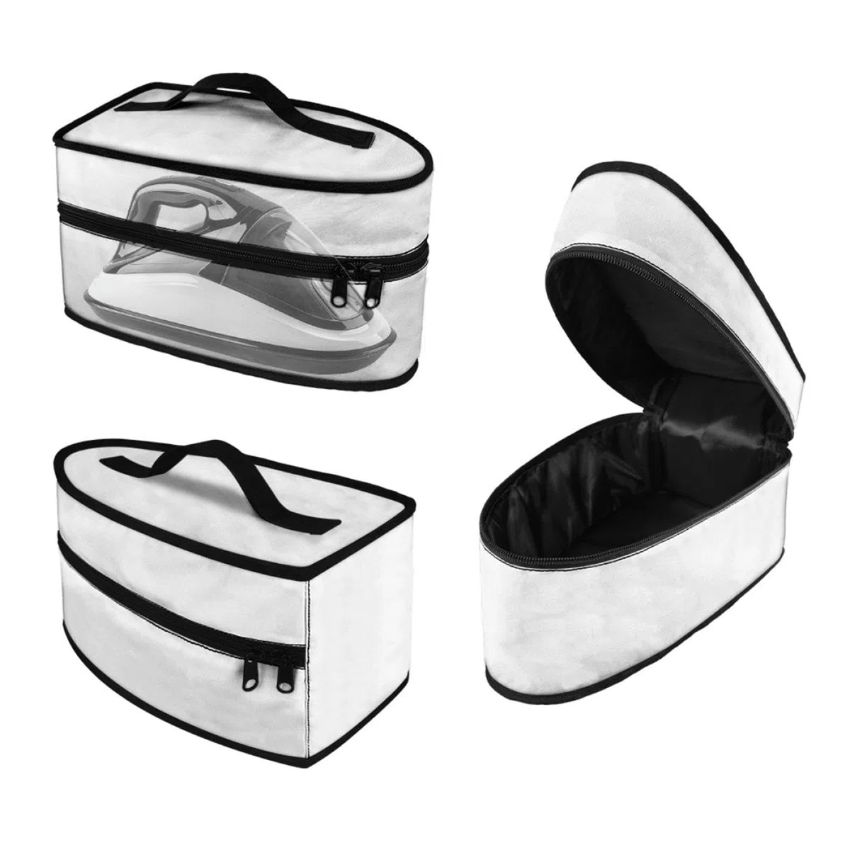 Borsa porta ferro da stiro con manico, pratica e multiuso, con chiusura a cerniera, per viaggi di lavoro all'aperto e al chiuso, Bianco
