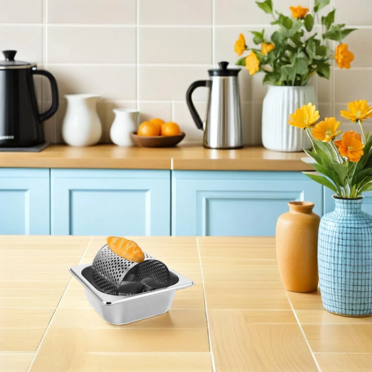 Sosoport Rullo Applicatore Pesante con Manico Ergonomico in Acciaio Inossidabile per Copertura Uniforme su Toast e Hamburger, per Cottura al Forno e Griglia