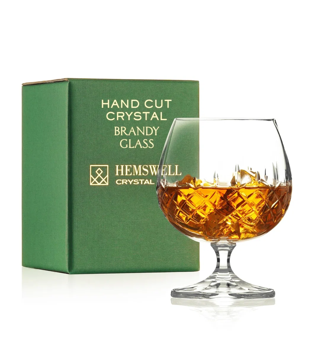 Bicchiere singolo da brandy – Snifter per cognac in cristallo tagliato con scatola di presentazione – Calice 250 ml – Wicklow
