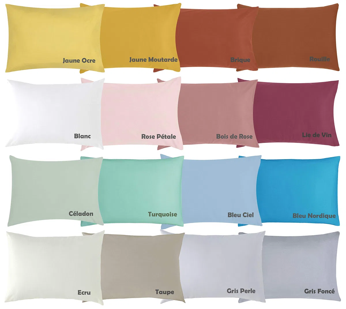 P'Tit Basile - Set x2 Federe Cuscino - 40x60 cm Cotone Superiore, 57 Fili / 2cm, Puntino per Dolcezza - Colori Disponibili - Turchese, 40x60 cm
