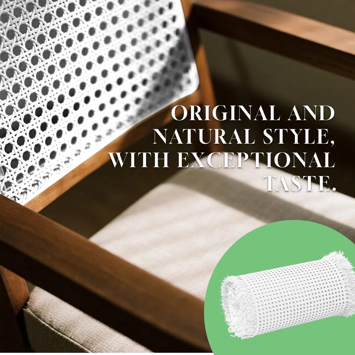 40x120cm intreccio rattan rotolo di nastro riparazione sintetico pvc per mobili sedie armadi fai da te Resistente all'acqua, ai raggi UV e alle muffe (Blanco 40x120cm)