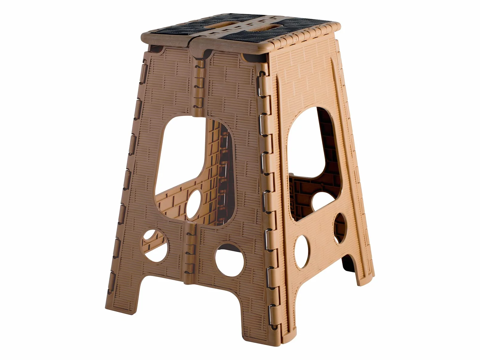 Anigaduo H&H Sgabello Pieghevole Marrone Chiaro/Nero, 34x36x47cm
