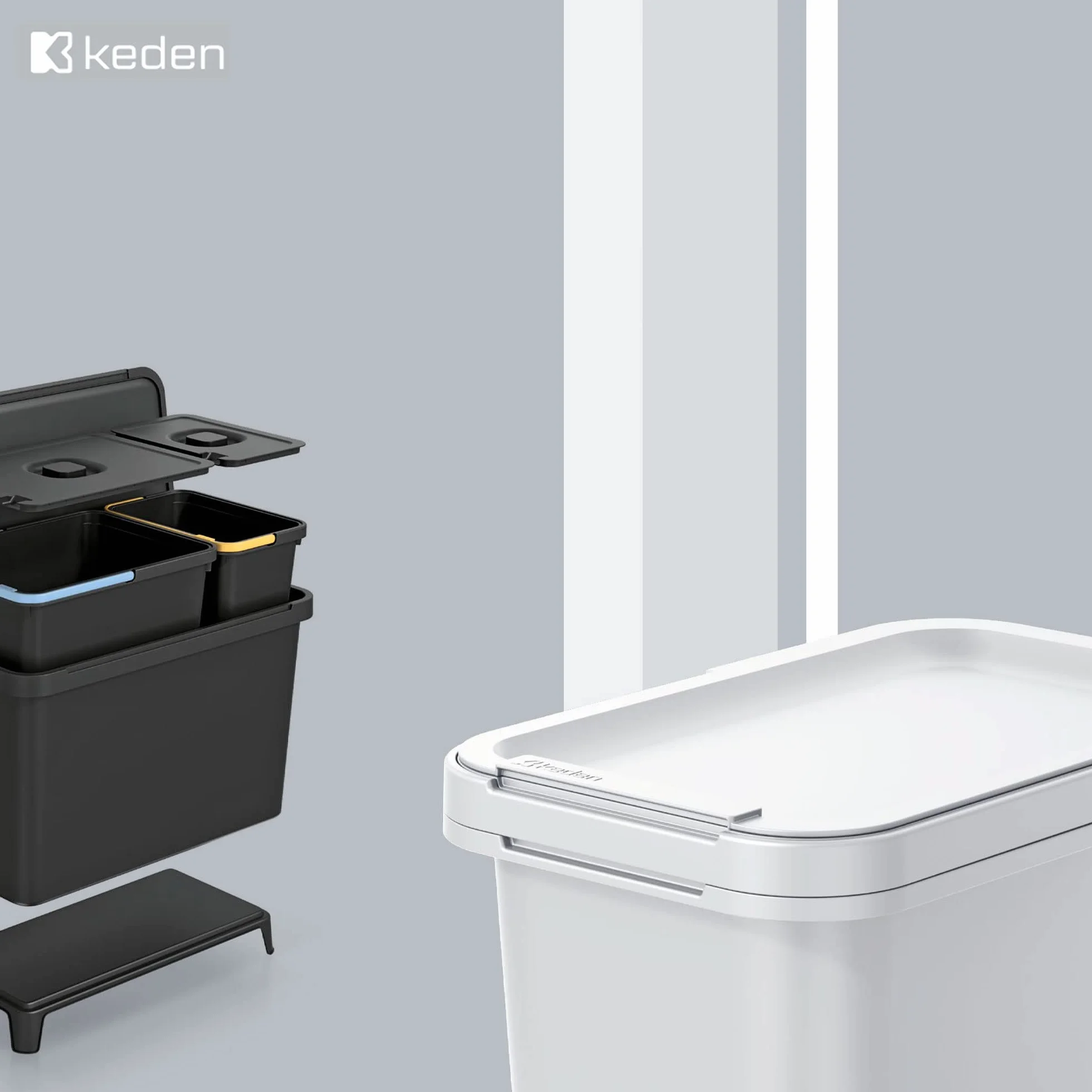 Sistema di classificazione per il riciclaggio KEDEN 3 x 10 litri