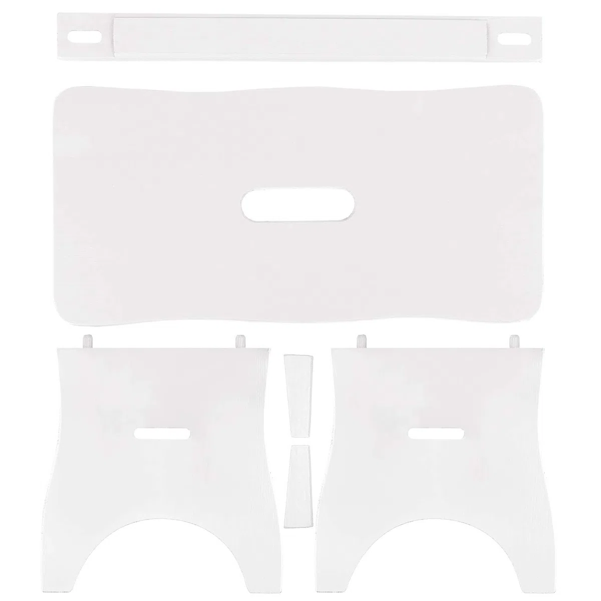 Creative Deco Piccolo Sgabello in Legno, Gradino Cucina Bambini | 38 x 19 x 21 cm | Sgabello Basso Colore Bianco | Sgabelli Cucina, Scaletta Wc per Bambini, Poggiapiedi Comodo | Deco Supporto Piante