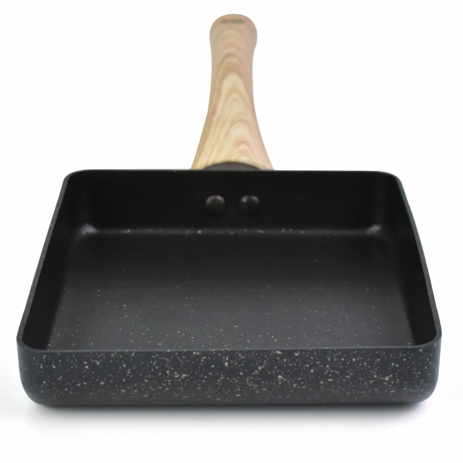 Artcome padella giapponese per omelette con rivestimento antiaderente Tamagoyaki Egg Pan rettangolare, con spatola e pennello in silicone, piastra nera e gomma magica, 17,8 x 15,2 cm (nero)