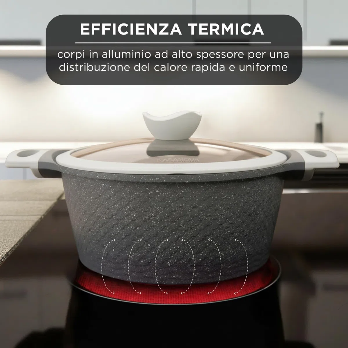 Batteria pentole 10 pezzi Luna