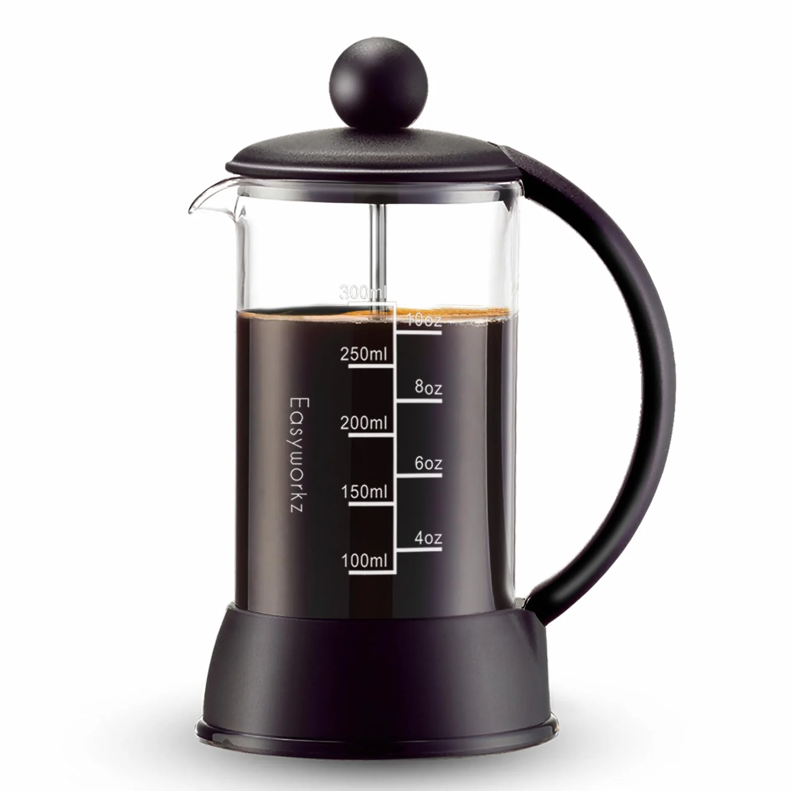 Easyworkz Eclipse Caffettiera francese con vetro borosilicato resistente al calore, 350 ml