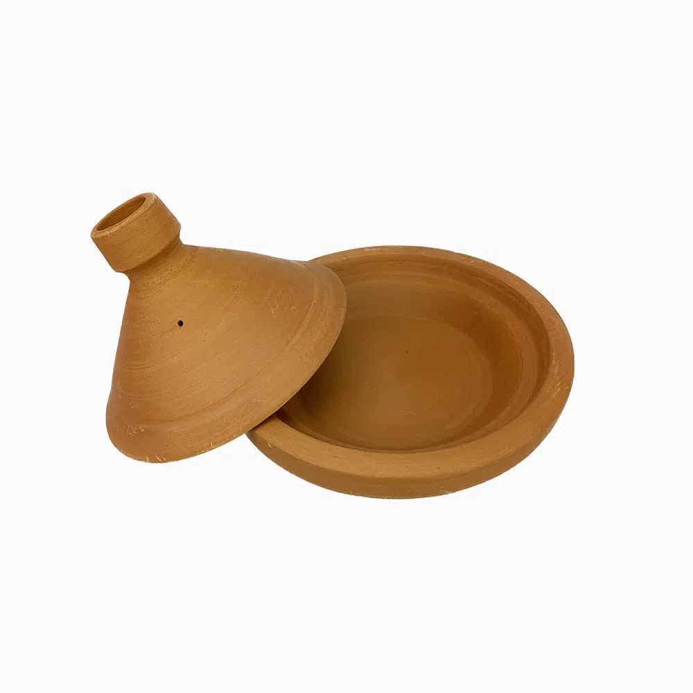 Tajine marocchina (pentola marocchina) in terracotta naturale non smaltata quindi non tossica cm 21 x 15 h circa