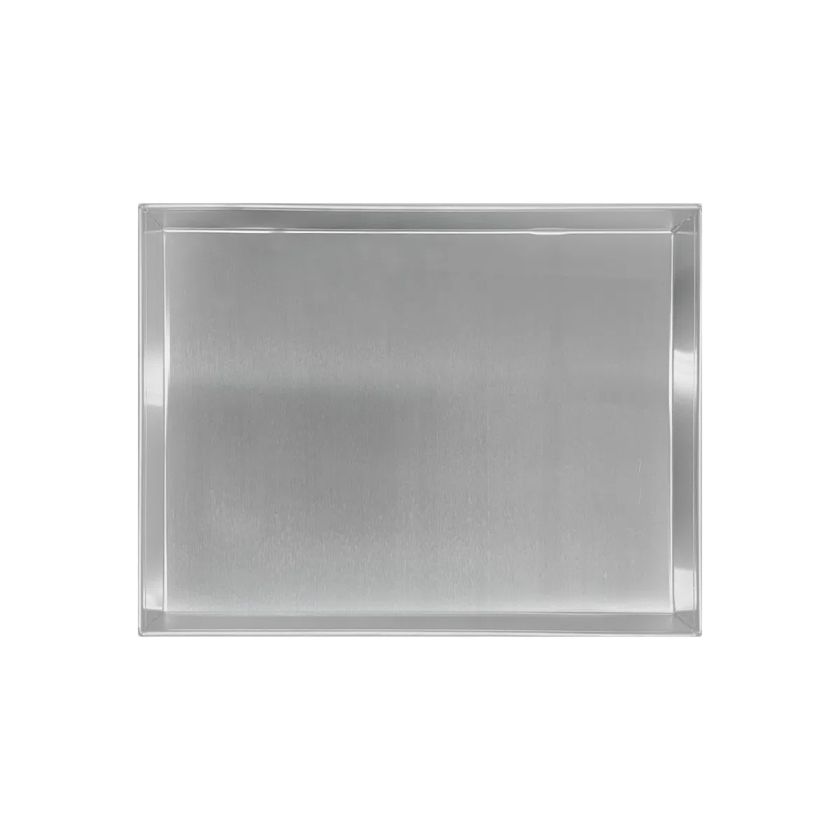 Pentole Agnelli COAL49/335 Teglia Rettangolare in Lega d'Alluminio 3003 con Orlo, Argento, 35 x 28 cm, 1 Pezzo