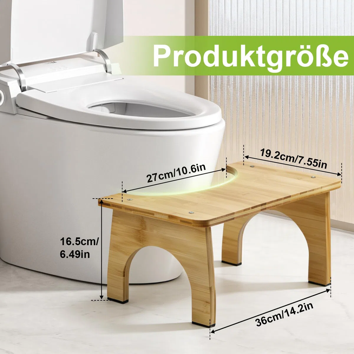 HA BIN Sgabello WC per Adulti e Bambini, Sgabello Toilette per una Posizione Naturale e Migliore Digestione, Klohocker Ergonomico per Bagno Toilet stool