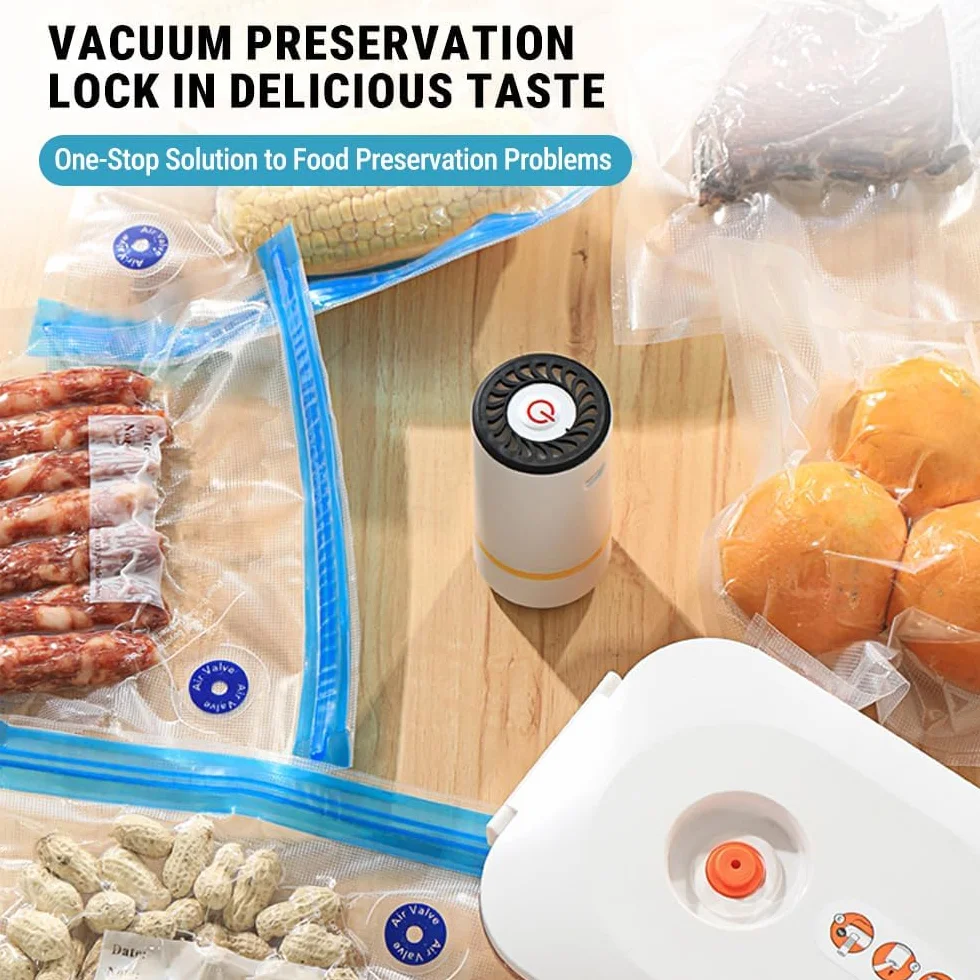Pompa Sottovuoto Alimenti, Sigillatrice Sottovuoto per Alimenti, con Batteria Agli Ioni di Litio da 400 mAh, per Confezioni Alimentari di Abbigliamento, Strumento di Sigillatura