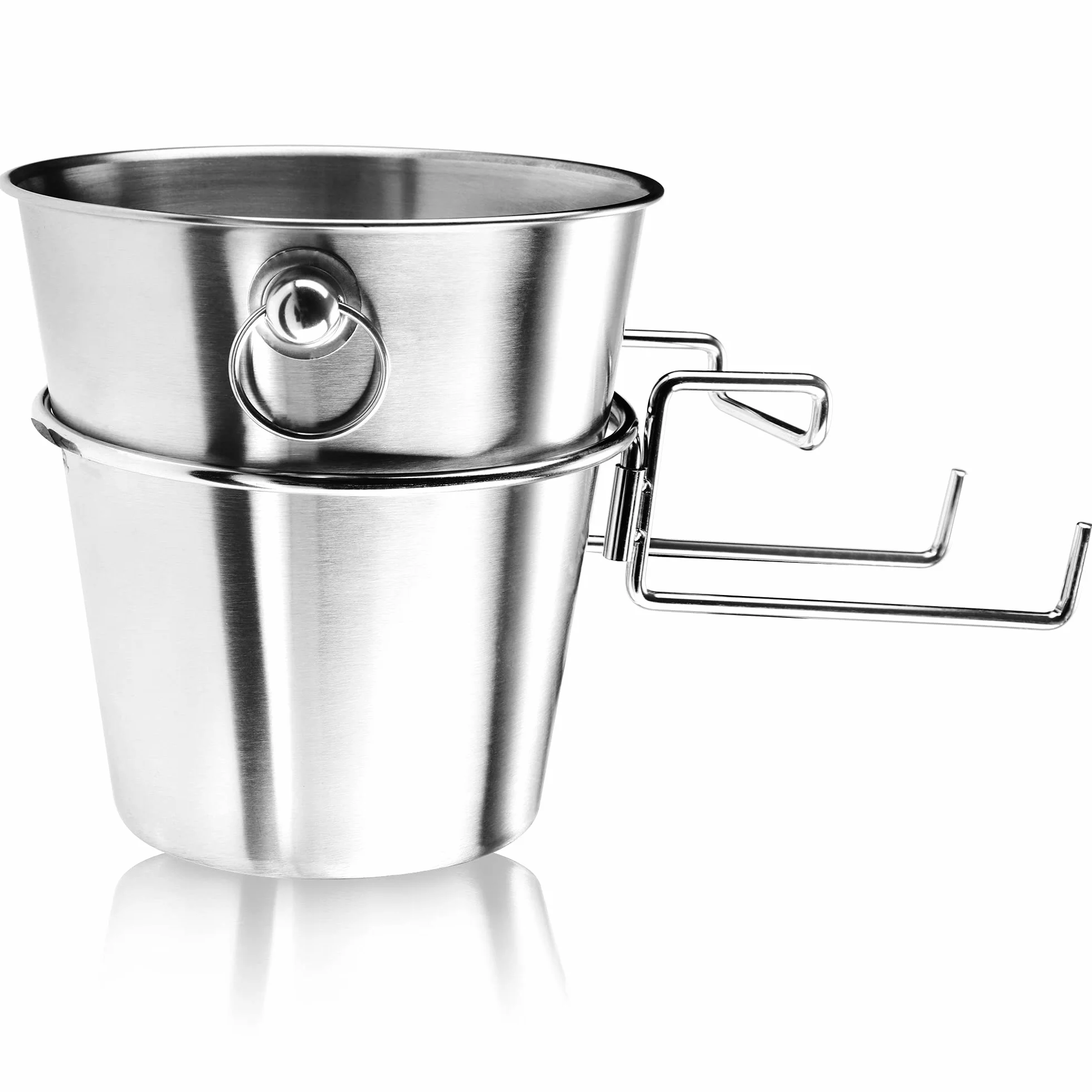 COM-FOUR® Raffreddatore per champagne con supporto da tavolo - secchio refrigerante per spumante, vino e champagne