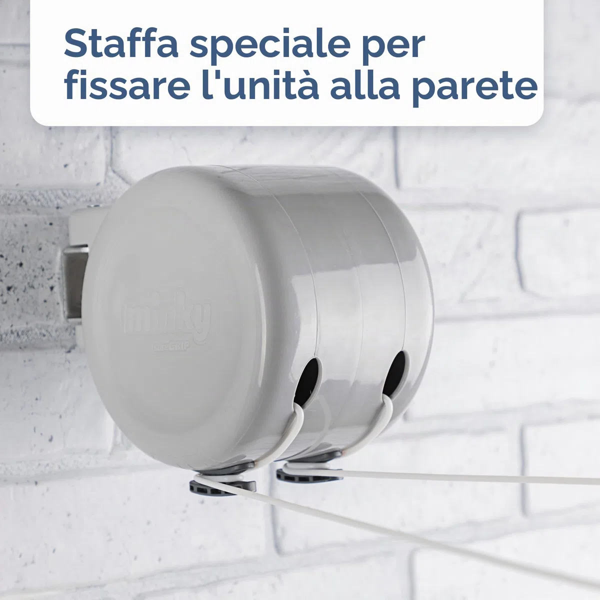 Minky VT21290100 - Filo stendibiancheria Retrattile per Esterni, 30 m (2x15m), GIARDINO, Grigio