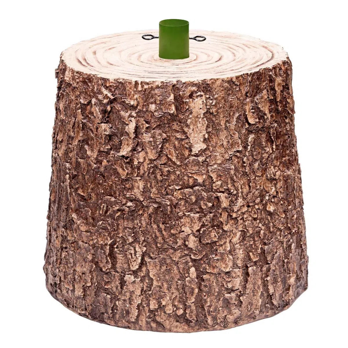 Nataland Base Tronco per Albero di Natale con Effetto Legno Naturale, Supporto Decorativo Robusto e Stabile con Aggancio Universale per Alberi Fino A 210 cm