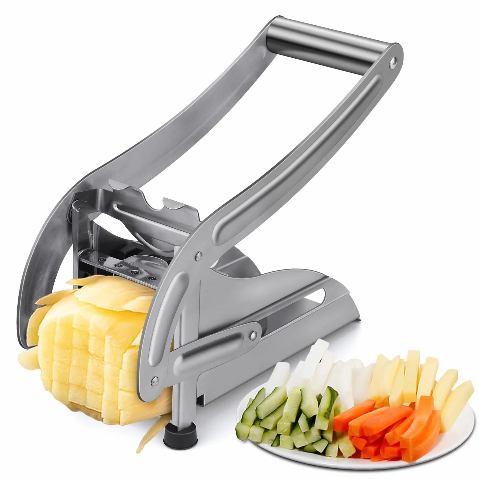Taglia Patatine Fritte Professionale Sminuzzapatate Cippatrice per Patate Addensare Acciaio Inossidabile Taglia Patate Fritte per Cipolla Carota Frutta Patata