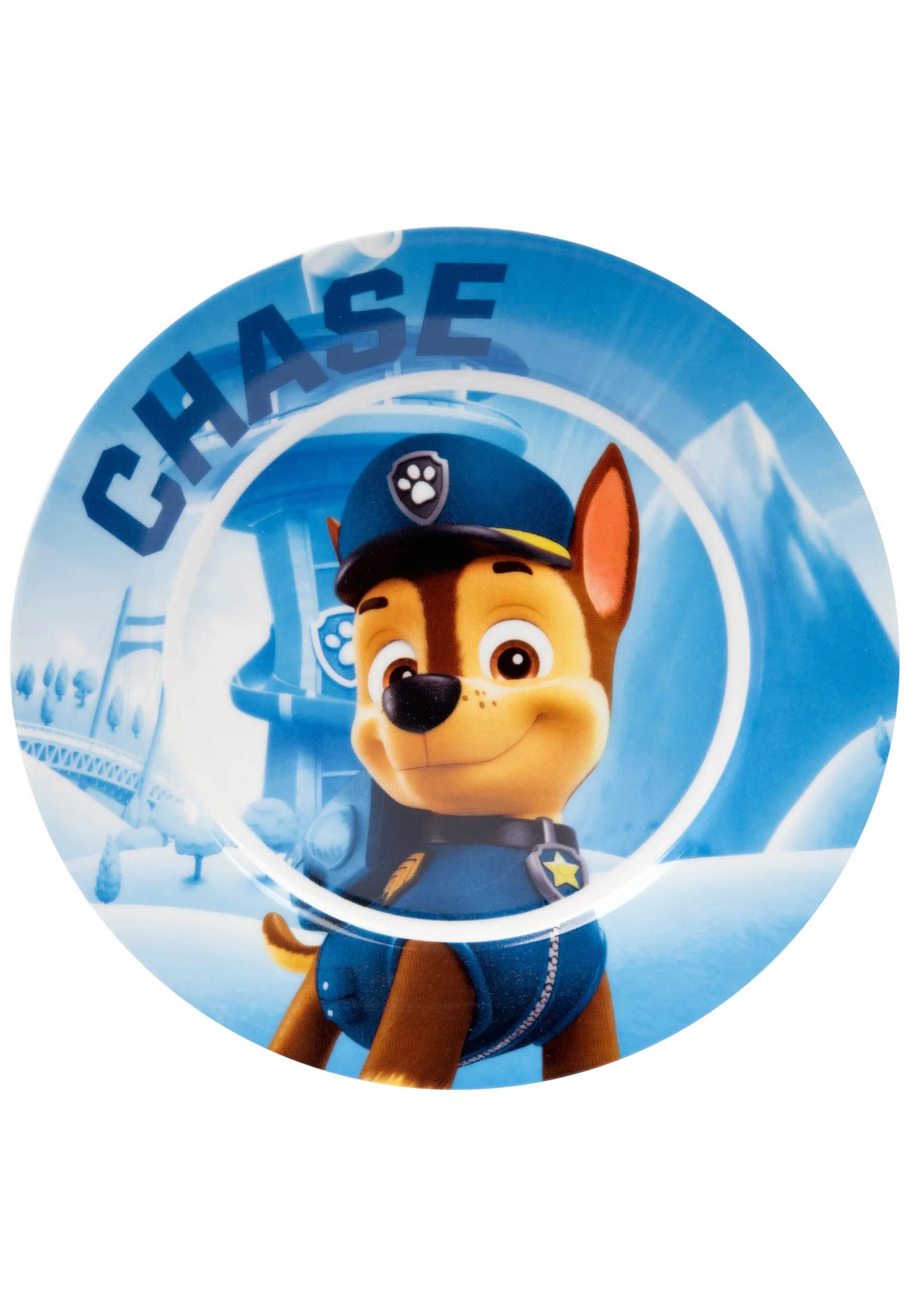 Paw Patrol - Set colazione per bambini, 3 pezzi, piatto in porcellana, ciotola e tazza