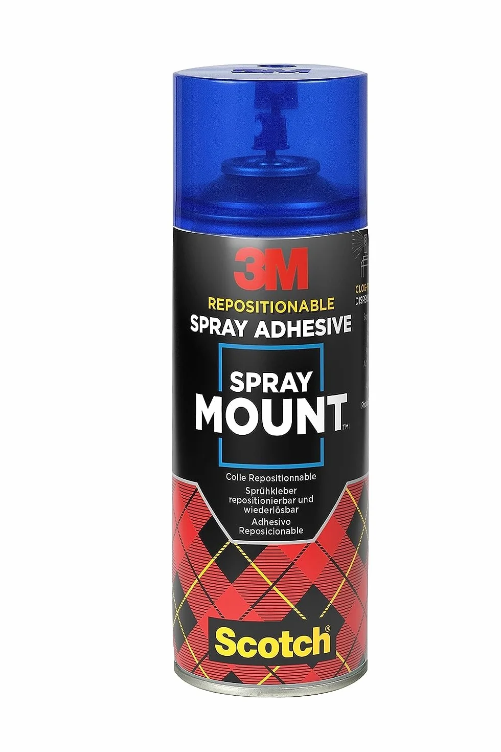 Scotch SprayMount Adesivo Spray Permanente - Spray Adesivo Reposizionabile e Rimovibile, 400 ml - Per Connessioni Rapide e Durature
