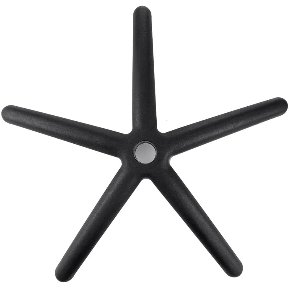 Techly BASE SOSTITUTIVA DI RICAMBIO PER SEDIA POLTRONA OPERATIVA GIREVOLE DA UFFICIO • Realizzata in nylon • Misure: Raggio 320 mm - Foro centrale 50,8 mm - Foro per ruote 11,2 mm