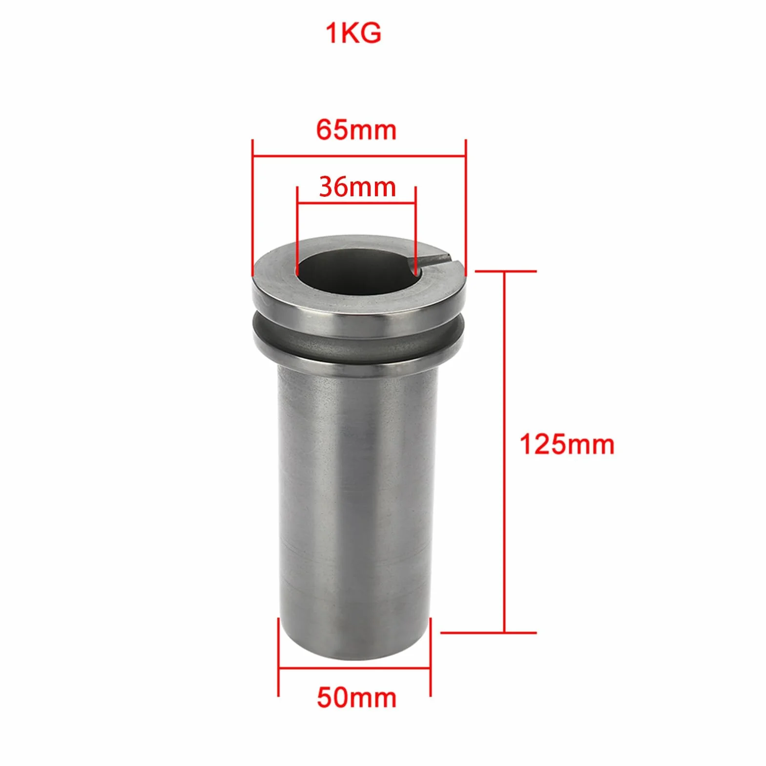 Crogiolo di Grafite per la Fusione dei Metalli-1kg/2kg/3kg Strumenti per Forni di Fusione per Oro, Argento, Platino e Lega (1kg)