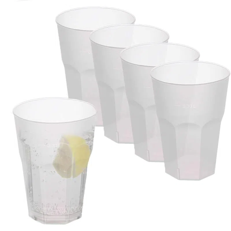 VIRSUS Bicchieri Trasparenti SATINATI 3876, capacità 420 cc, Tumblers Infrangibili e Riutilizzabili, lavabili in lavastoviglie, Riciclabili, Unglassy per cocktail, Bicchiere Mojito (60)