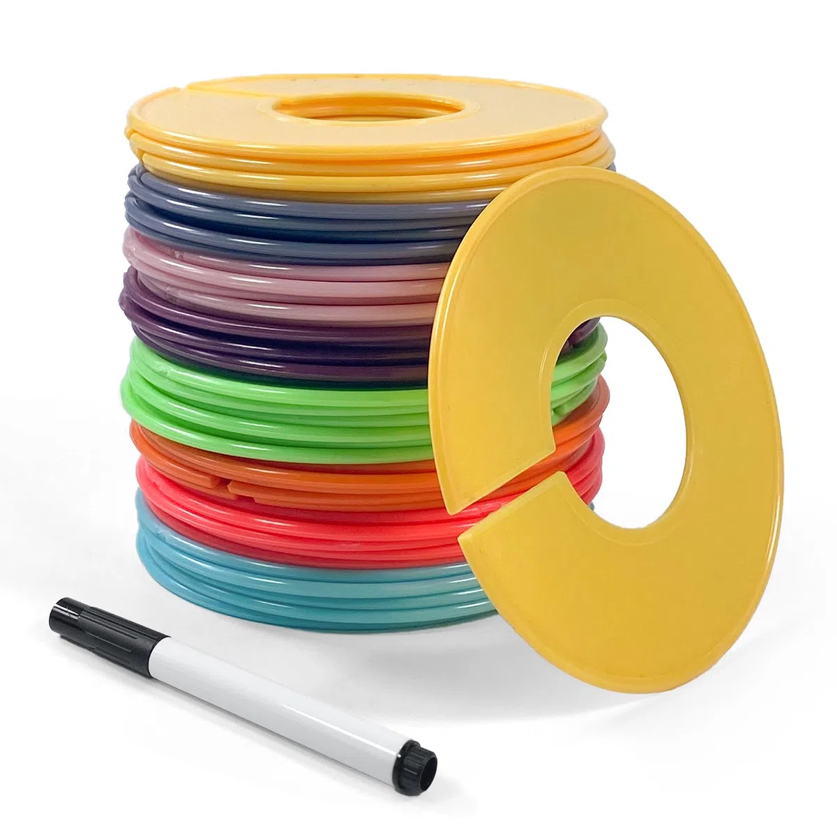 40 Pezzi Divisori Taglie per Abbigliamento, Appendiabiti Rotondi Divisori, Divisore per Abbigliamento, per la Distinzione Taglie Abiti Domestici (Multicolore)