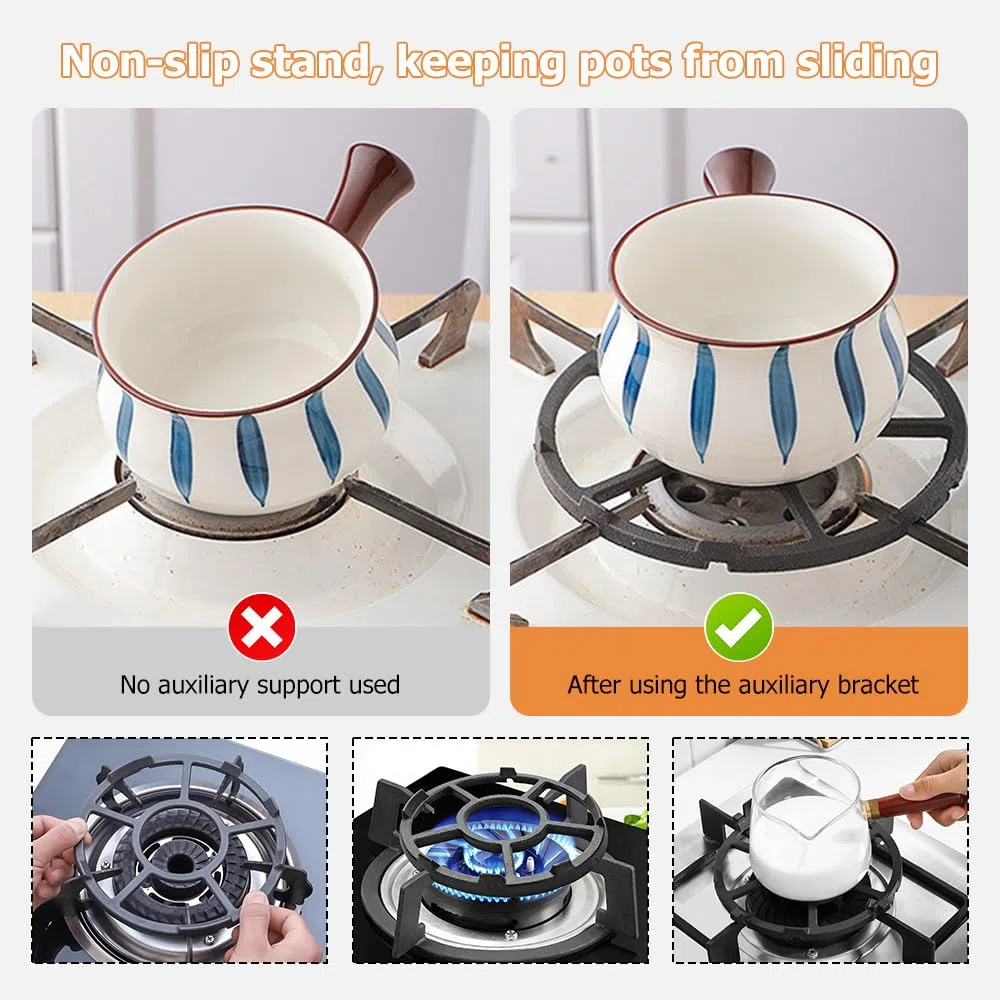2 Pezzi Sottopentola rotondo in ghisa, Sottopentola Metallo Decorativo, per servire piatti caldi, pentole, decorazioni per la cucina o la tavola da pranzo (17,5 cm)