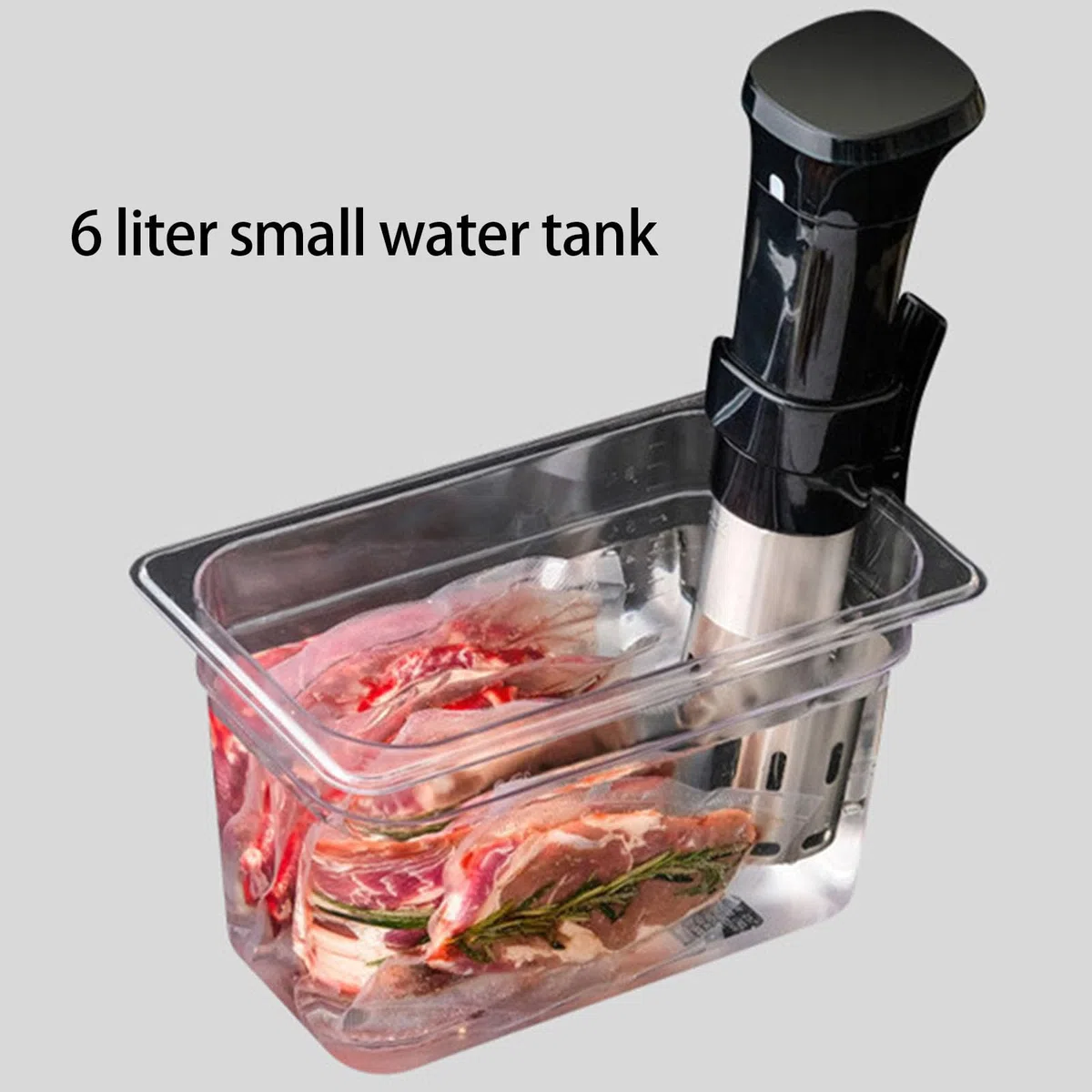 Contenitore Sous Vide ad alta capacità 6L per cucine domestiche trasparenti Custodia a cottura lenta a bassa temperatura per contenitore facile Sous Vide
