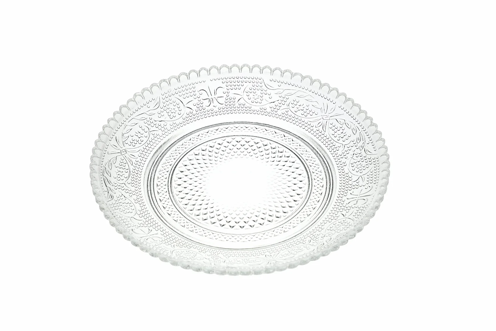 Villa d'Este Home Tivoli Set 6 Piattino pane Ø 14,5 cm in vetro, Imperial