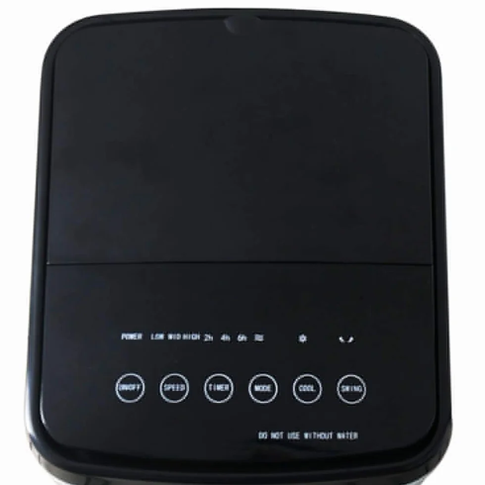 Ardes AR5AMR08 Penny Raffrescatore Evaporativo d'Ambiente con Ruote Digitale Timer e Telecomando capacità Serbatoio 4 L, Nero