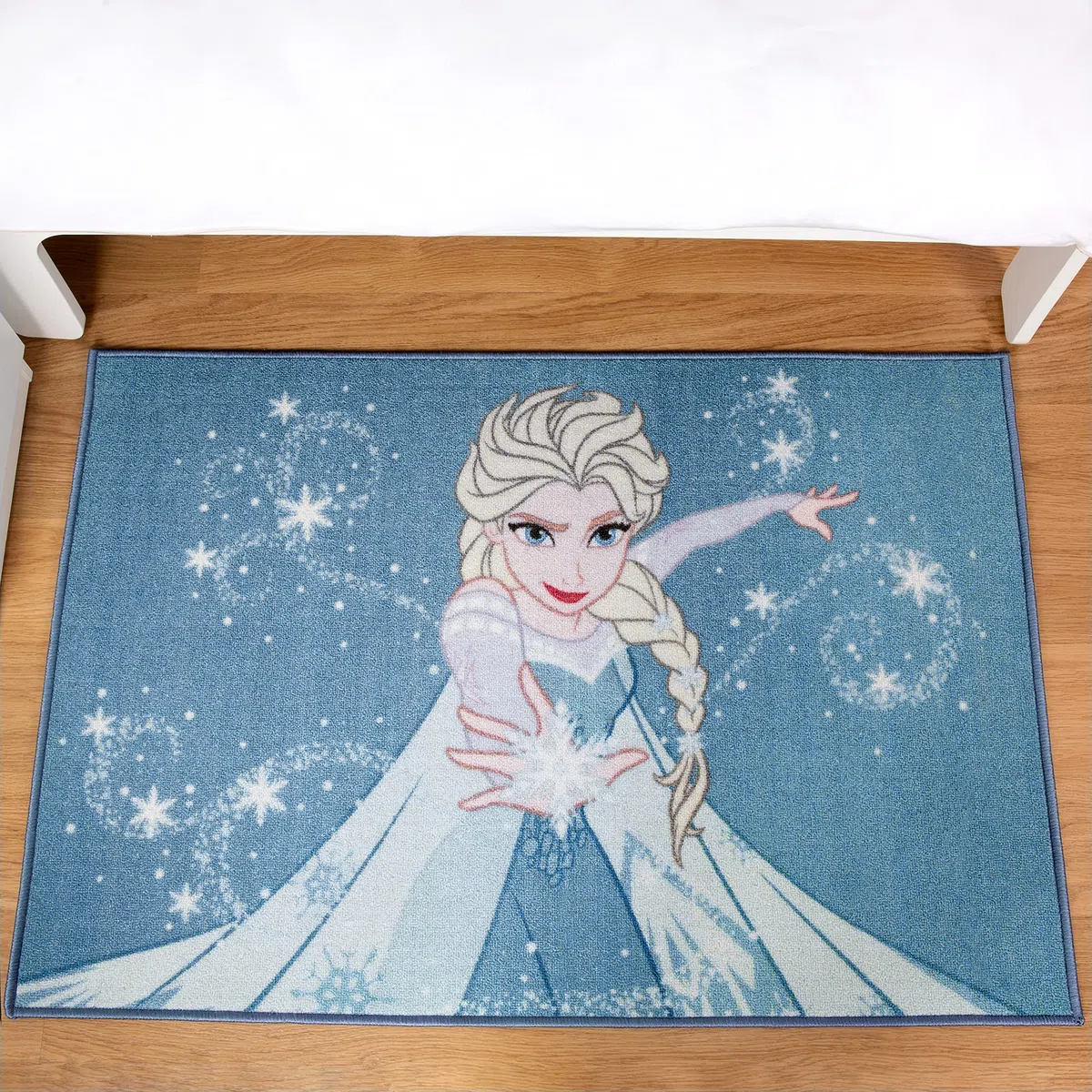 Disney Home Tappeto da gioco per bambini, con licenza ufficiale, per la cameretta dei bambini, antiscivolo, lavabile in lavatrice, motivo tappeto Disney Frozen, 80 x 120 cm