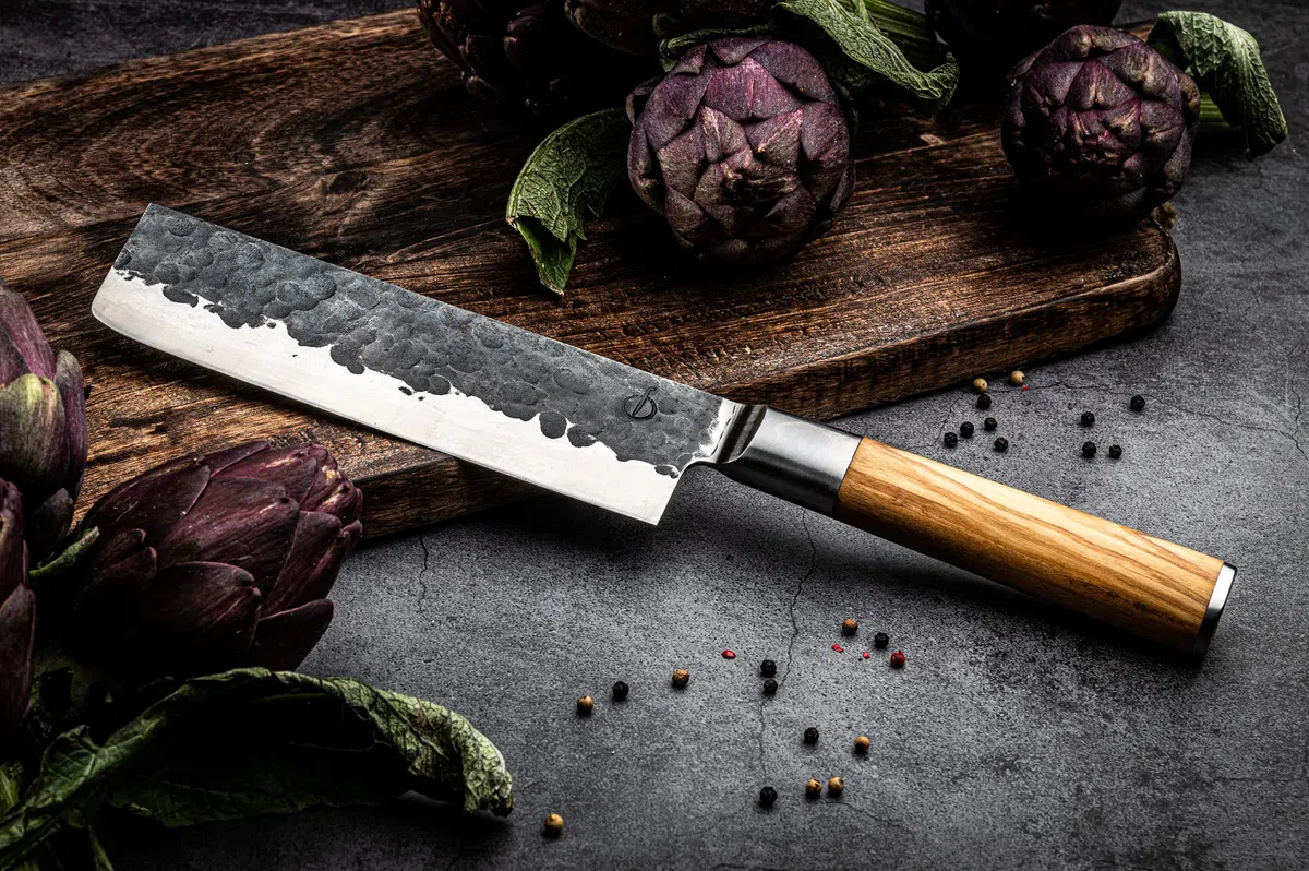 Forged mannaia Olive 17cm, fatti a mano, in scatola di legno